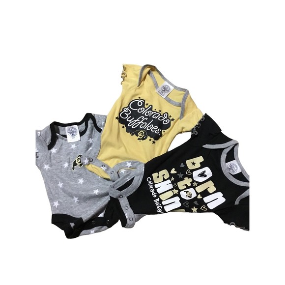 Colorado Buffaloes Three Piece Infant Onesees Size 0-3 Months New - Picture 1 of 8